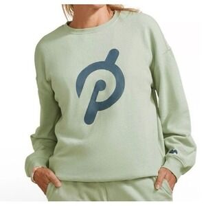 Peloton Green Sweatshirt with Blue Logo